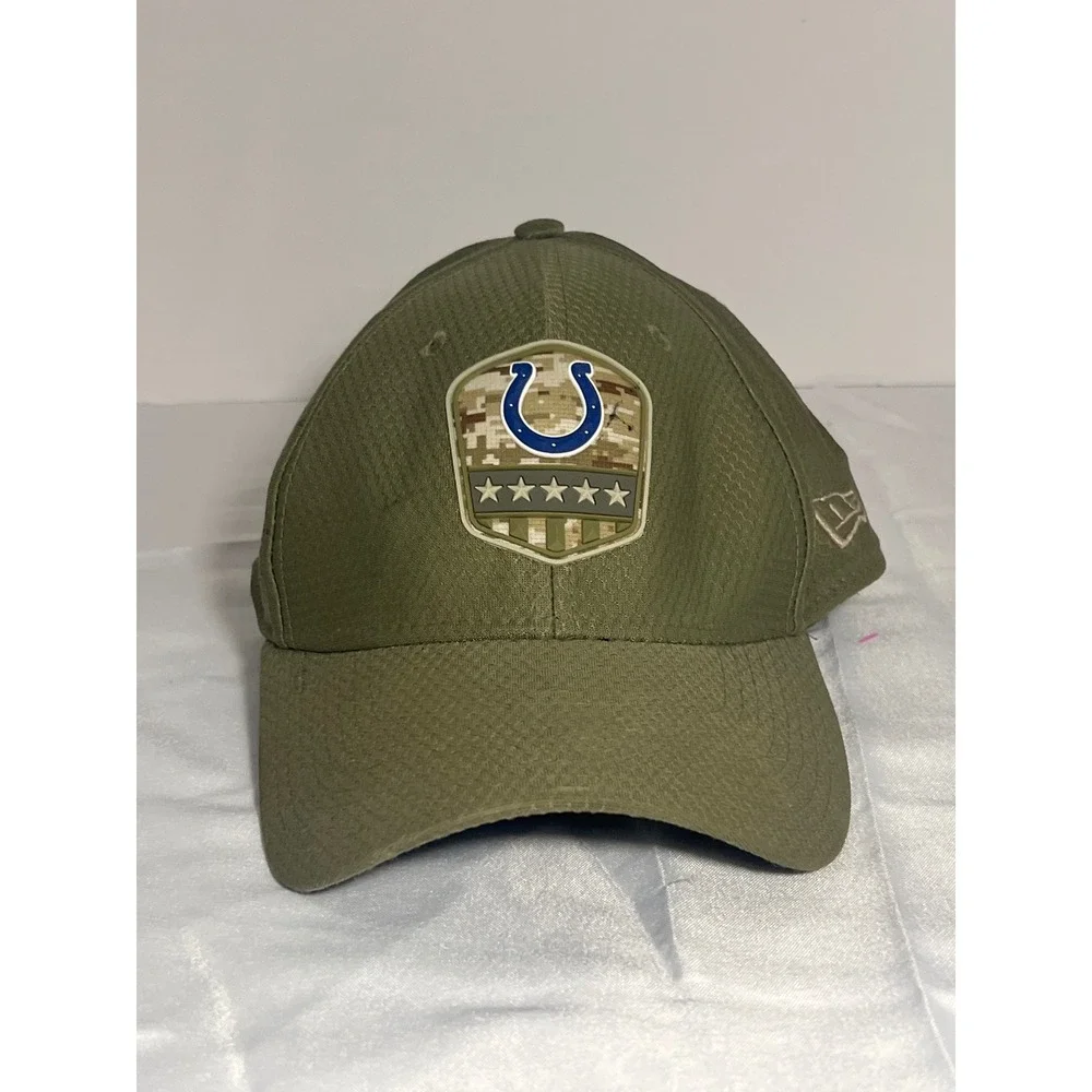 New Era Indianapolis Colts Olive Green NFL Salute to Service Cap Medium Large